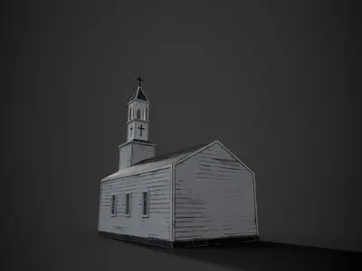 Church Low-poly 3D model