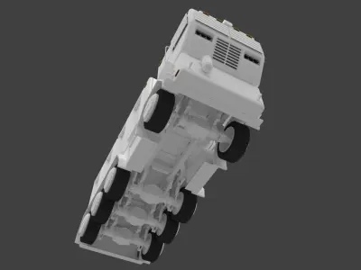 Sci-fi Military Truck 001 3D model