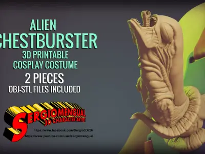 Alien Chestburster 3D Printable Cosplay Costume 3D print model