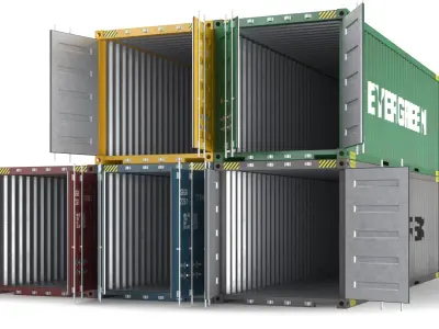 Shipping Containers 3D model buy