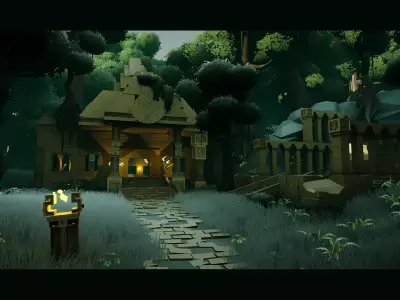 Aztec Temple - Low Poly Asset Pack Low-poly 3D model