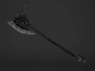 Two Handed Battleaxe Low-poly 3D model