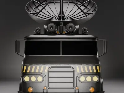 Signal Titan Tactical Broadcast  Vehicle Low-poly 3D model