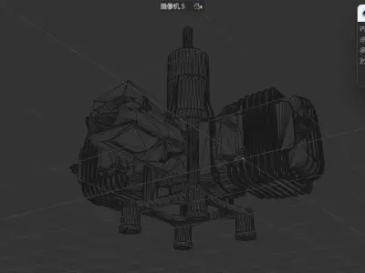 DLE 120 double-cylinder model engine 3D print model