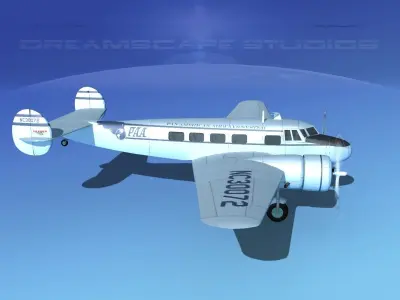 Lockheed L10 Electra Pan Am 3D model