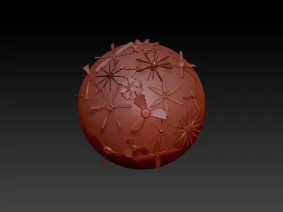 30 PROPELLER IMM BRUSH and  3D MODEL Low-poly 3D model