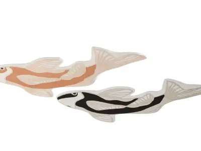 Koi rug 97x130 cm 3D model