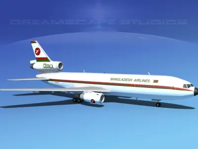 Douglas DC-10 Bangladesh 3D model