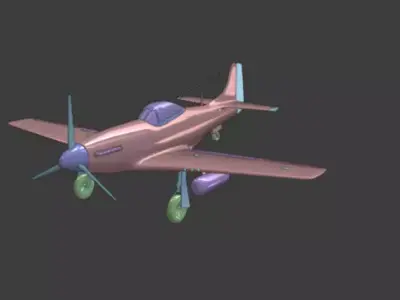 World War 2 plane Collection Low-poly 3D model