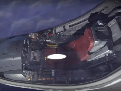 Sci Fi Fighter Cockpit 7 Low-poly 3D model