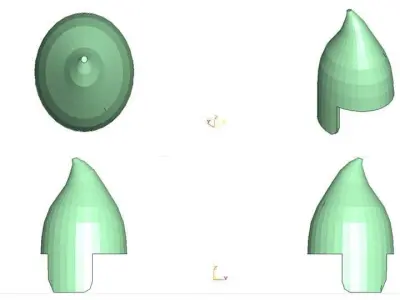 Ancient Combat Helmet - Assyrian Conical 3D model