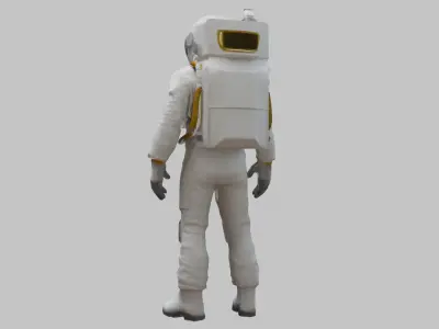 Low Poly AStronaut Low-poly 3D model