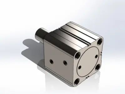 Cilindro Pneumatico Fluidvix CHKDB100-40 Pneumatic Cylinder 3D model