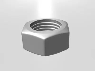 Steel Hex Nut 3D model