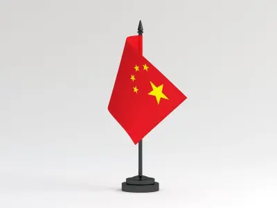 Table Flag China 3D model