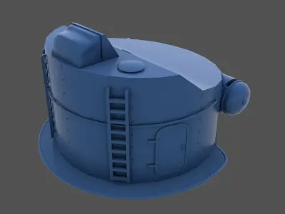 Littorio Class 350cm range finder - Commercial lic - 1-72 scale 3D print model