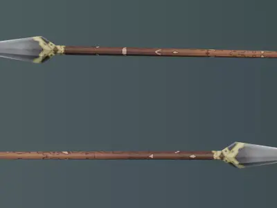 Stylized Spear Low-poly 3D model