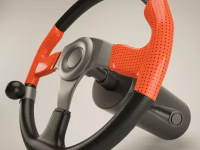 Steering Wheel highpoly 3D model