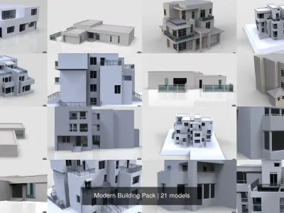 Modern Building Pack 3D Model Collection