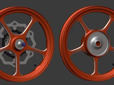 Rims X-Mode Low-poly 3D model