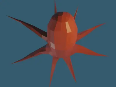 Octopus Free low-poly 3D model