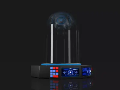 Sci Fi Liquid Container 3D model 2