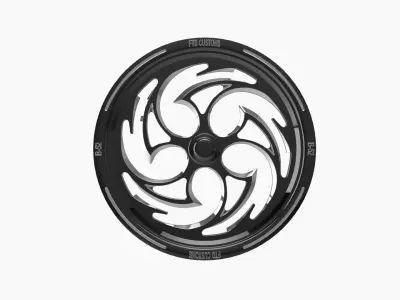 FTD Customs B52 spindle front wheel Low-poly 3D model