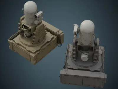 Cannon 1B  Low-poly 3D model