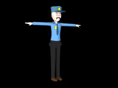 Police man Rigged Texture