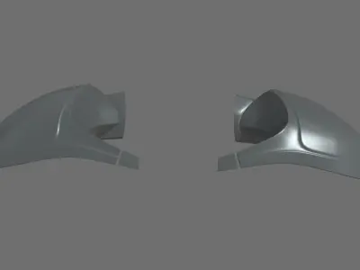 Car Mirror 08 Low-poly 3D model