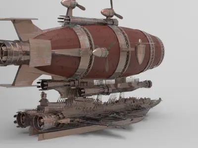 Zeppelin Airship Royalty 3D model