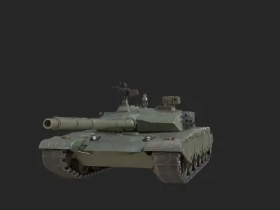 4 coatings of PLA Army ZTZ99 ZTZ-99 Main Battle Tank MBT Low-poly 3D model
