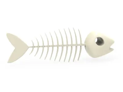 Fish bone v001 3D model