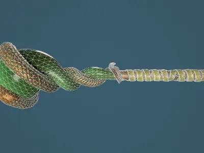 Snake mace Low-poly 3D model