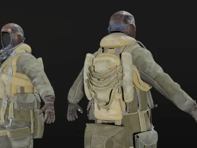 SOLDIER WWII USA Paratrooper 3D model