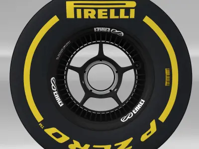enkei soft front tyre Low-poly 3D model