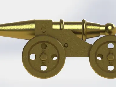 Mini Cannon 3D Model 3D model