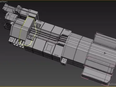 space-shipe rocket launcher 3D model