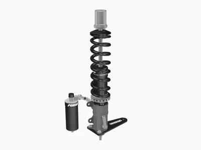 Penske coilovers with HCD strut cup Low-poly 3D model