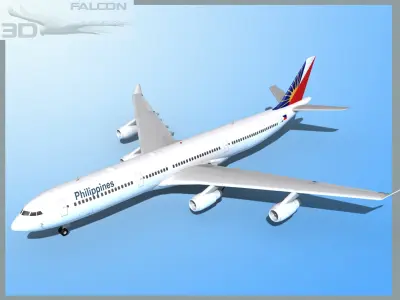 Falcon3D A340-600 Philippines Air 3D model
