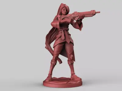 Pulse Shogun Tactical Ronin Pin Up 3D Figure STL 3D print model