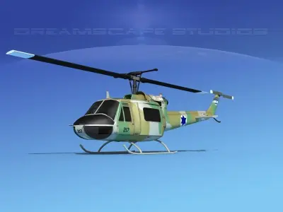 Bell UH-1B Iroquois V21 Israel 3D model