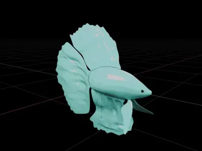 betta fish Low-poly 3D model