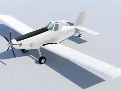 Airtractor AT802 on wheels Static Blank Low-poly 3D model