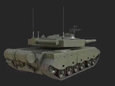 4 coatings of PLA Army ZTZ96A ZTZ-96A Main Battle Tank MBT Low-poly 3D model