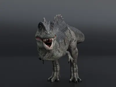 Monster Giganotosaurus Dinosaur Low-poly 3D model