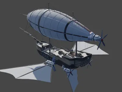Fantasy Airship 3D model