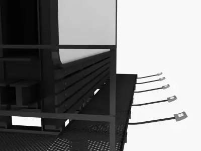 Billboard Low-poly 3D model