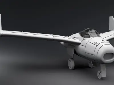 Blohm And Voss P215 scale model 3D print model