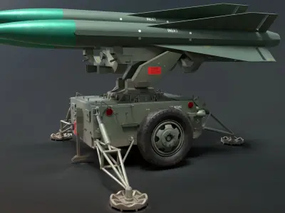 MIM-23 Hawk Low-poly 3D model